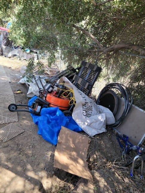Homeless encampments often contain hazardous materials and waste that should be cleaned by professionals.
