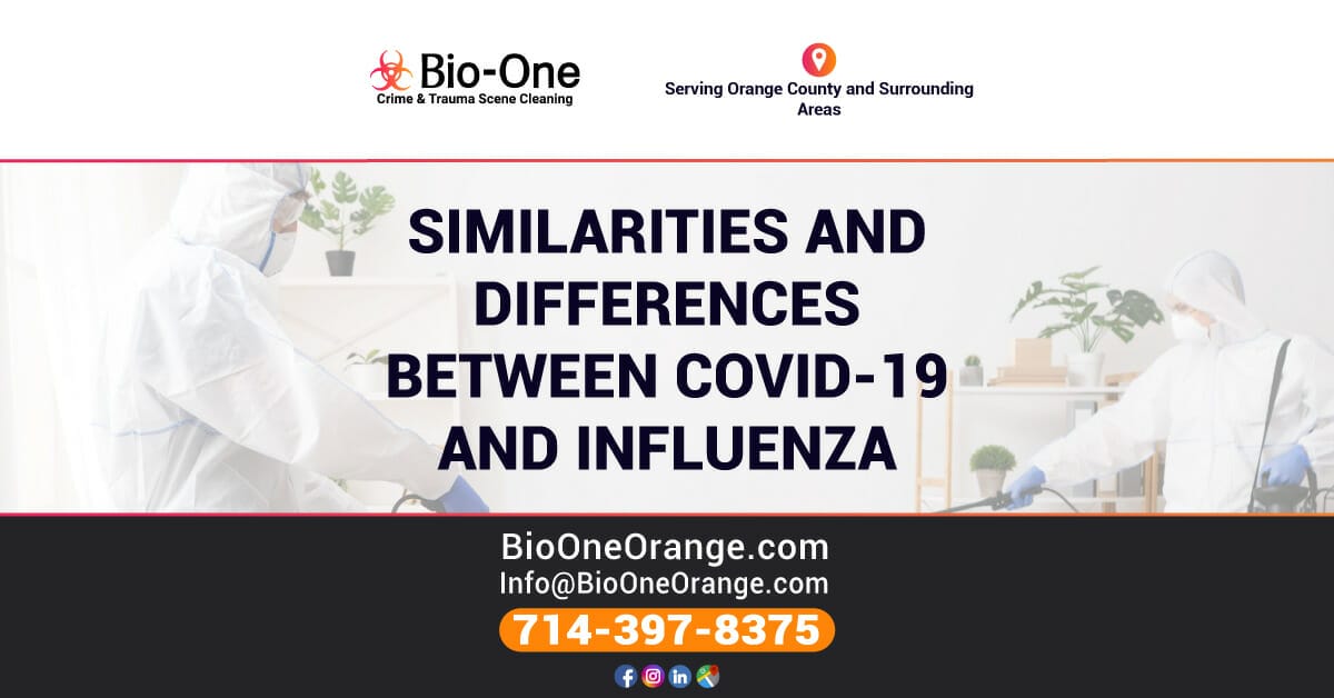 Similarities and differences between COVID-19 and Influenza - Bio-One of Orange.