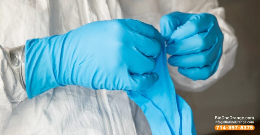 Bio-One uses proper PPE and technology to clean blood and other potential biohazards.