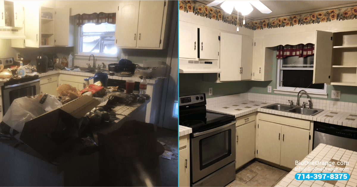 residential hoarder cleanup services by bio-one of orange - before and after.
